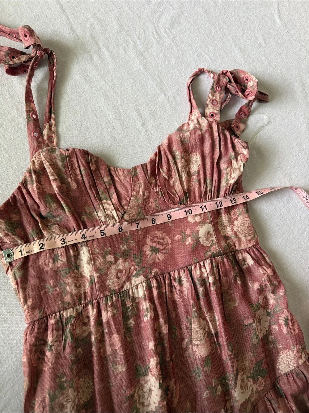Altar’s State Size M Pink Floral Tie-Strap - Picture 4 of 6